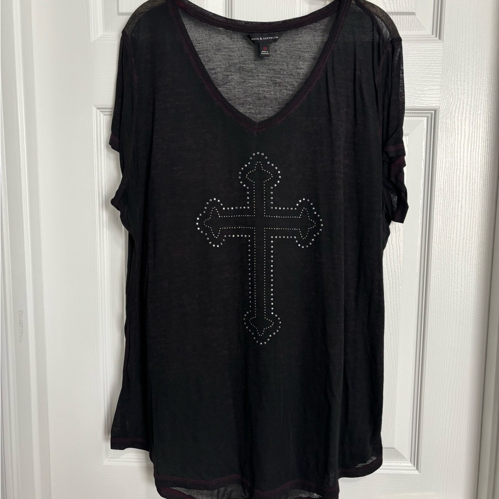R&R Cross Embellished Women's Top